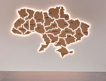 Світлова мапа (карта) України замовити виготовлення